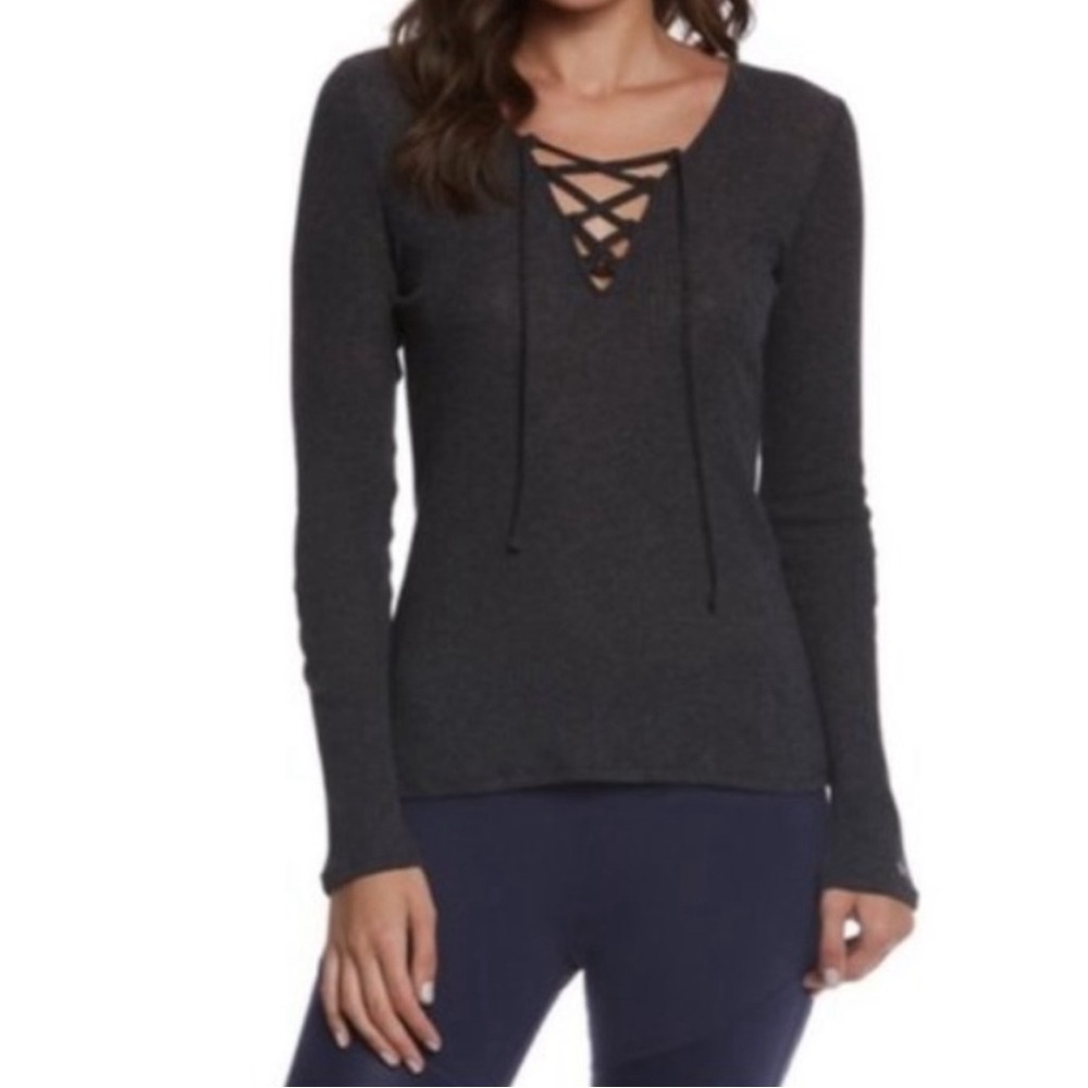 Size Small Charcoal Gray ALO Yoga Long Sleeve Top